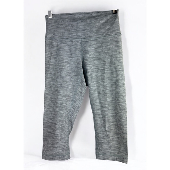 Lululemon Wunder Under Hi-Rise 1/2 Tight Space Grey Alpine White 17" Crop Size 8 - Picture 2 of 14